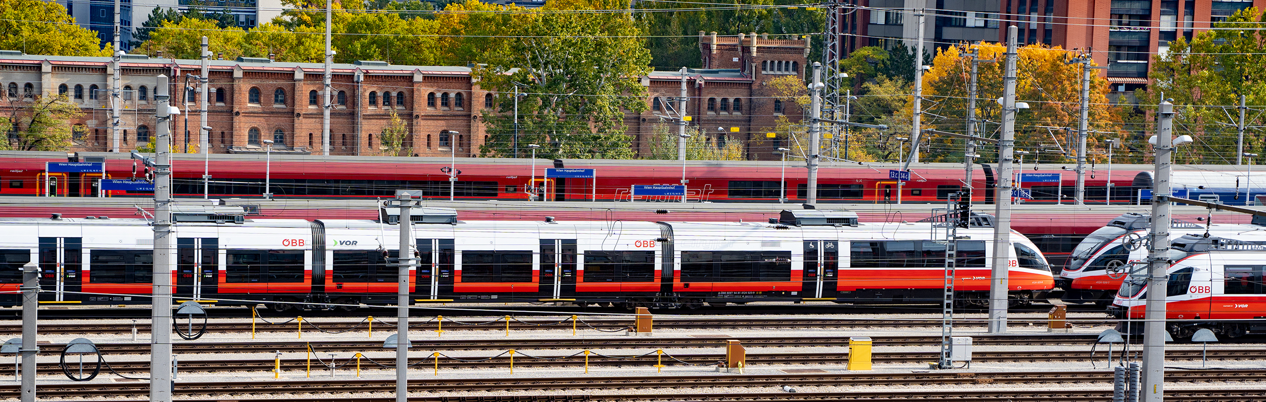 Gleis mit ÖBB-Zug