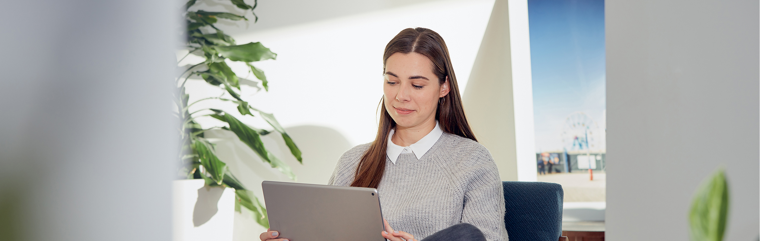 Person mit ipad