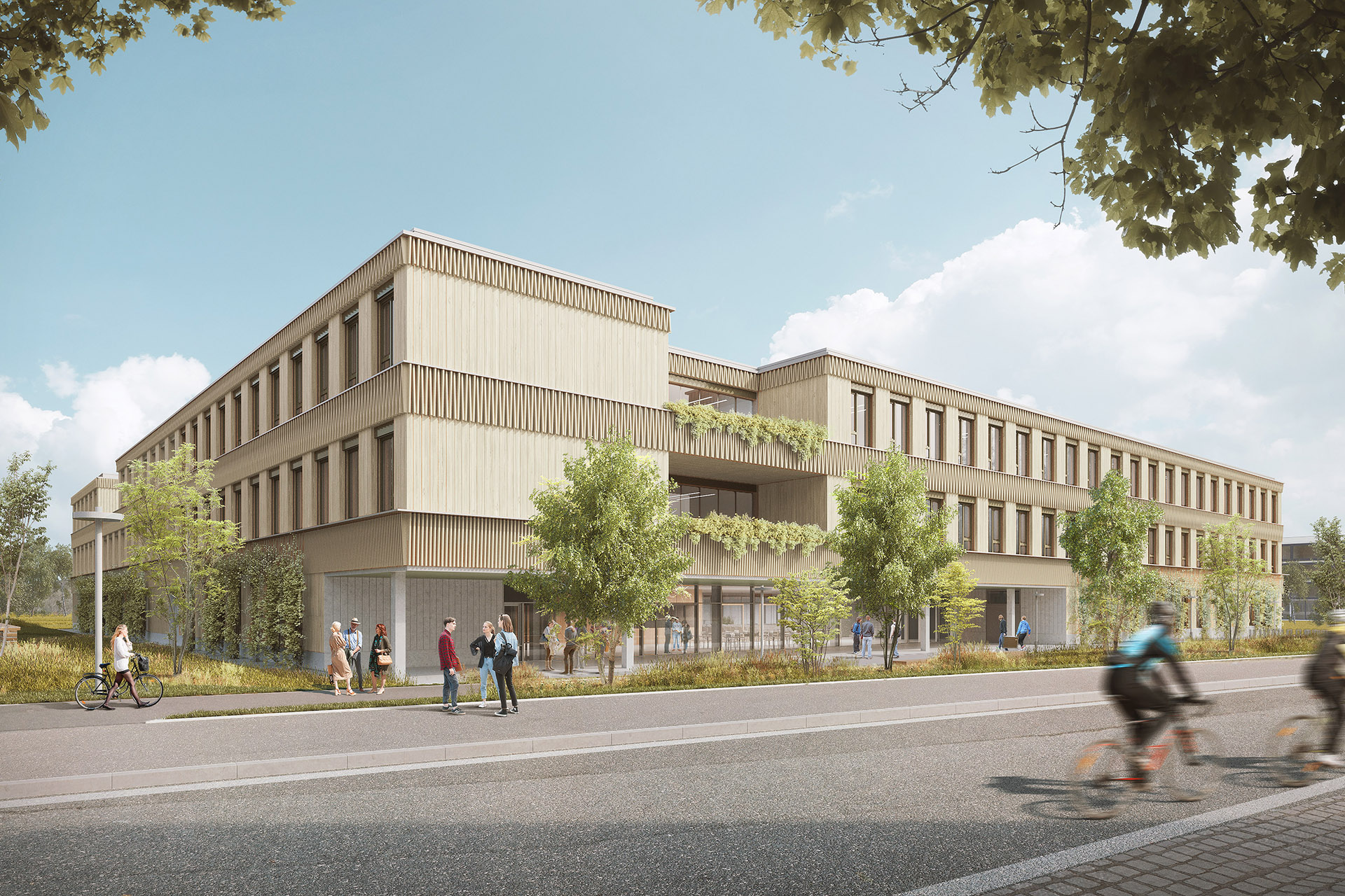 F&S AHS Baden Rendering2 Straße
