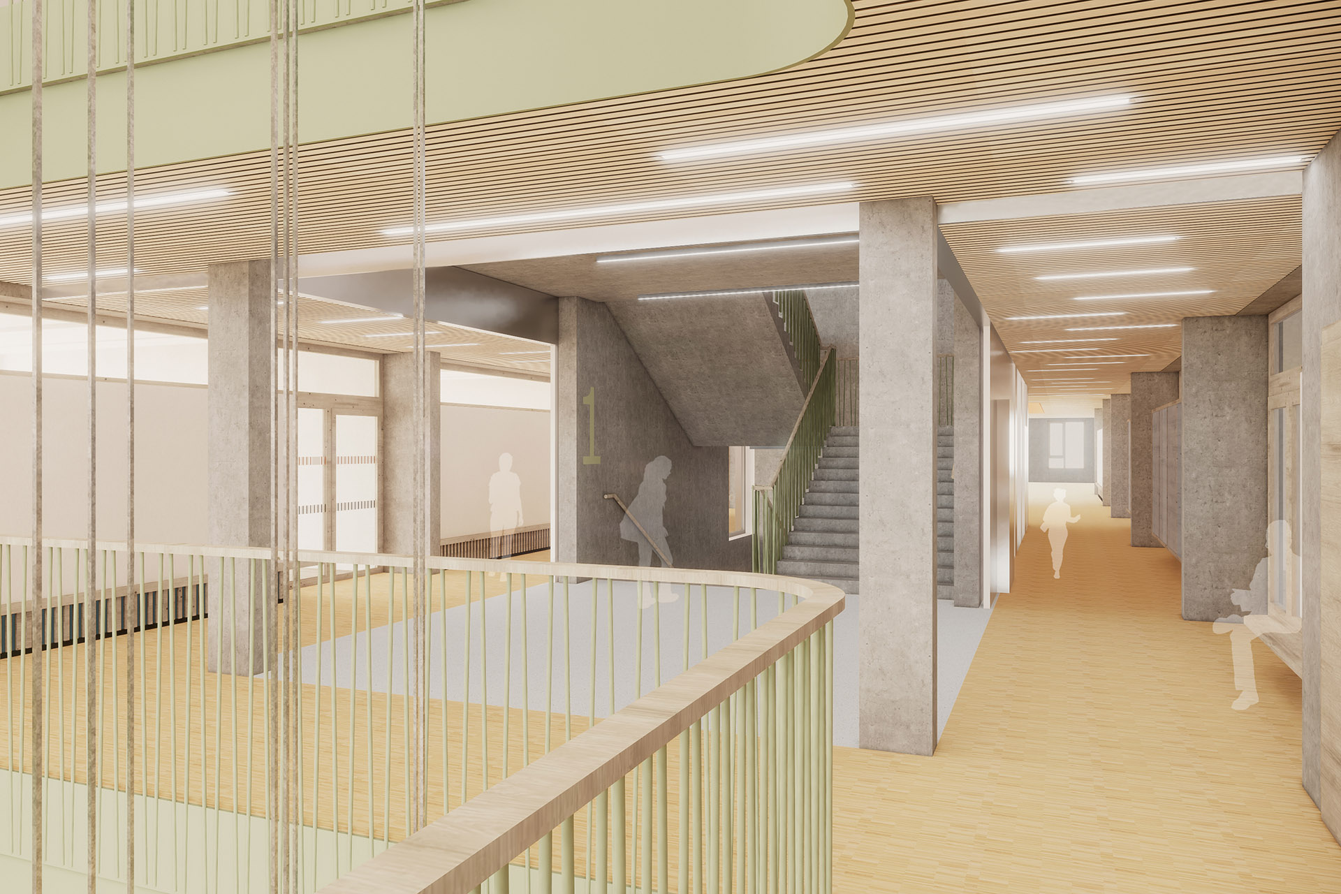F&S AHS Baden Schaubild Stiegenhaus