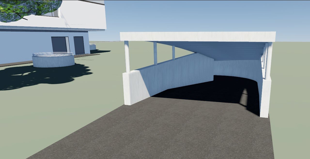 Rampe in eine Tiefgarage